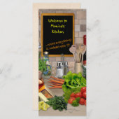 Menu personnalisable de cuisine (Devant / Derrière)