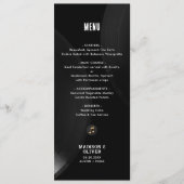Menu personnalisable de mariage sur vinyle noir et (Devant)