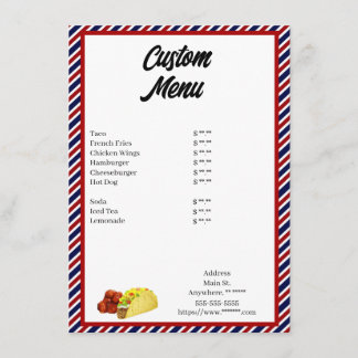 Menu personnalisé
