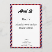 Menu personnalisé (Dos)