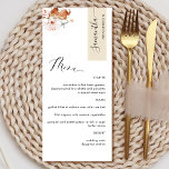 Menu Personnalisé avec le nom de l'hôte, Beige Earthy B<br><div class="desc">Pourquoi passer à l'endroit cartes et cartes de menu quand vous pouvez avoir un élégant menu tout-en-un élégant personnalisé avec chaque nom d'invité! Contemporain, simple et élégant design avec belle main moderne écrit. Grattez sur le coin supérieur droit dans le ton beige avec le nom de l'hôte en noir. De...</div>