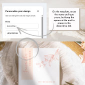 Menu Personnalisé avec le nom de l'invité, Mariage aux