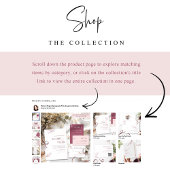 Menu Personnalisé avec nom d'hôte, Mariage rose Dusty