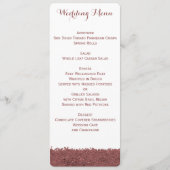 Menu Personnalisé Brown Marsala Et Mariage Blanc (Devant)