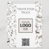 Menu personnalisé de camion alimentaire (Devant / Derrière)