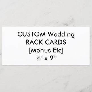 Menu personnalisé et cartes de programme 4" x 9" P