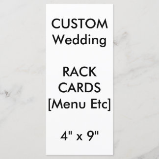 Menu personnalisé et cartes de programme 9"x4" ver