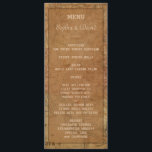 Menu Personnalisé Mariage Destination Carte vintag<br><div class="desc">Carte Vintage unique Carte de destination Mariage design avec une carte du monde en détresse sur un papier artisanal ancien. Utilisez l'outil Personnaliser pour ajouter vos informations. Pour plus d'informations,  voir aussi ma carte Vintage Destination Wedding Collection.</div>