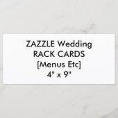 Menu personnalisé mariage et cartes de programme 4 (Devant)