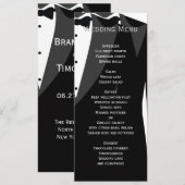 Menu Personnalisé Mariage Gay Noir Et Blanc (Devant / Derrière)