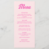 Menu personnalisé Pink Tropical Bat mitzvah Party (Devant)