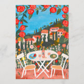 Menu personnalisé Repas à la campagne avec vue Art (Devant)