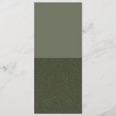 Menu personnalisé vert mousse moderne avec fond te (Devant)