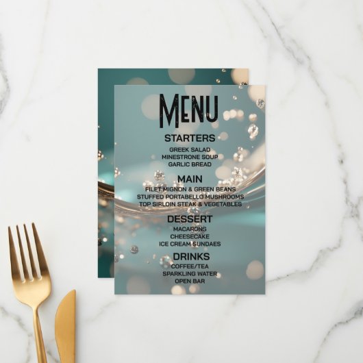 Menu Personnaliser - Créez votre propre liquide vert et (Devant/Arrière en situation)