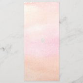 Menu Pétales d'aquarelle et douche d'été pour mariée (Dos)