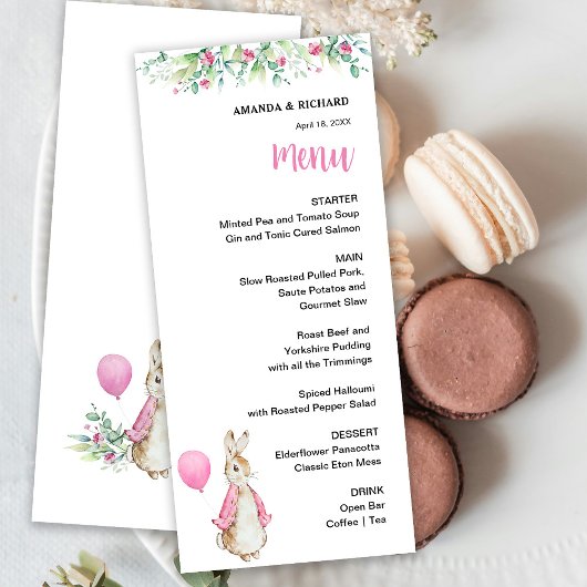 Menu Peter Rabbit