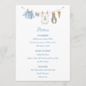 Menu Peter the Rabbit Clothesline Baby Shower  (Devant)