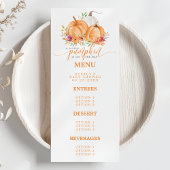 Menu Petit Citrouille Sur Le Chemin Chute Baby shower F