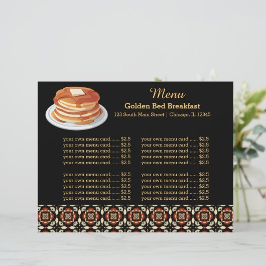 Menu Petit déjeuner (Debout devant)