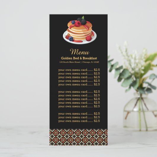 Menu Petit déjeuner (Debout devant)