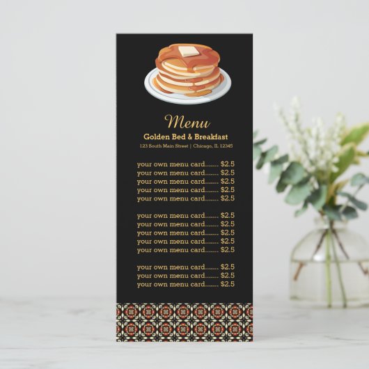 Menu Petit déjeuner (Debout devant)