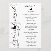 Menu Petit déjeuner de Pâques élégant avec tourbillons  (Devant)