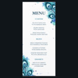 Menu petit-déjeuner Mariage Peacock<br><div class="desc">Un menu mariage d'aquarelle d'inspiration paon.</div>