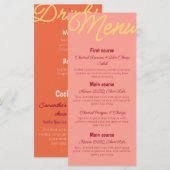 Menu Petit Nourriture Et Boissons Rétro Coucher De (Devant / Derrière)