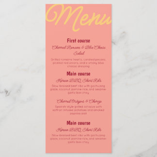 Menu Petit Nourriture Et Boissons Rétro Coucher De