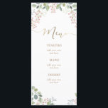 Menu petites fleurs et verdure<br><div class="desc">menu personnalisé</div>