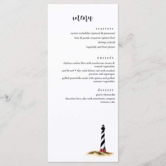 Menu Phare (Devant)
