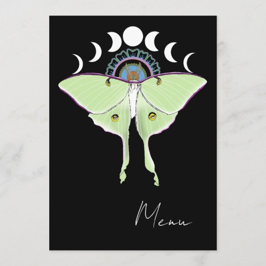 Menu Phases Luna Moth Moon (Dos)