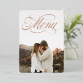 Menu Photo Avant Véritable Invitation Foil (Debout devant)