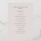 Menu Photo Avant Véritable Invitation Foil (Verso)