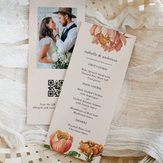 Menu photo Chic Rustique Floral QR Code