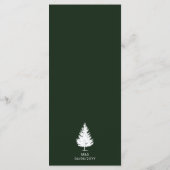 Menu Photo de forêt rustique silhouette d'arbre de Noël (Dos)