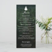 Menu Photo de forêt rustique silhouette d'arbre de Noël (Debout devant)