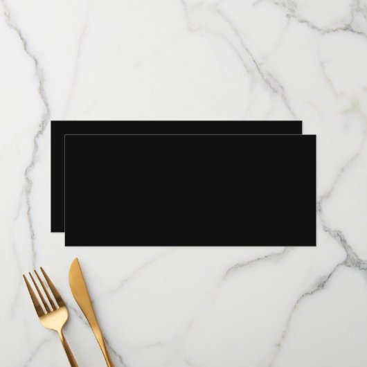 Menu photo en noir et blanc (Devant/Arrière en situation)