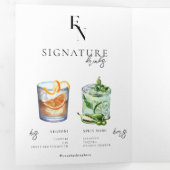 Menu Photo & Illustration Cocktails Numéro de tabl (Intérieur en premier)