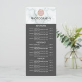 Menu Photographie Entreprise Votre Logo Marbre gris Men (Debout devant)