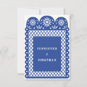 Menu PICADO PAPEL MEXICAIN Bleu (Dos)