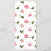 Menu Pies roses Anniversaire (Dos)