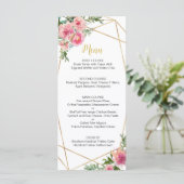 Menu Pies roses Anniversaire (Debout devant)