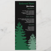 Menu Pine Forest, Restaurant Slimline (Devant)