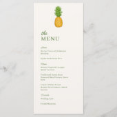 Menu Pineapple Tropical Coastal Wedding Dinner (Devant)
