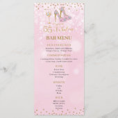 Menu Pink and Gold 55 et Fabulous Bar Cocktails Food (Dos)