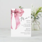 Menu Pink Bow Elle noue le noeud (Debout devant)