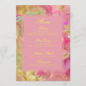 Menu Pink, or, encre verte en marbre (Devant)