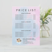 Menu Pink Pet Groomer assis Chien Chat Spa Prix (Debout devant)