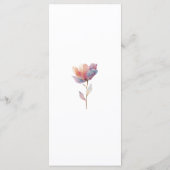 Menu Pink Purple Tulip Elegant Floral Wedding (Dos)